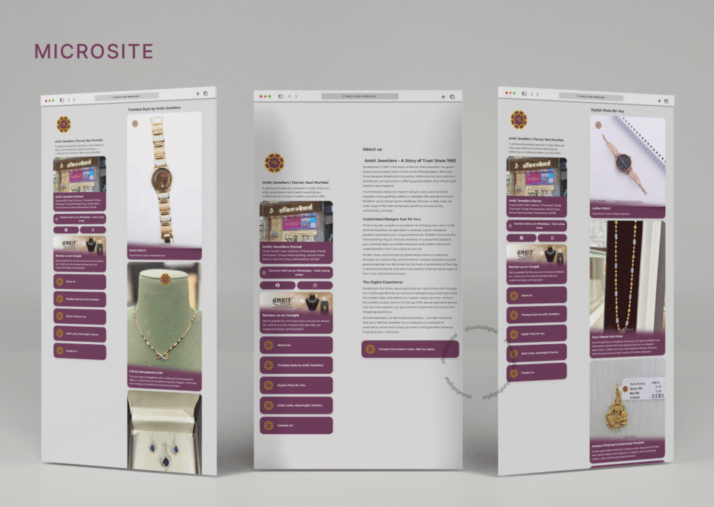 Ankit Jewellers Microsite