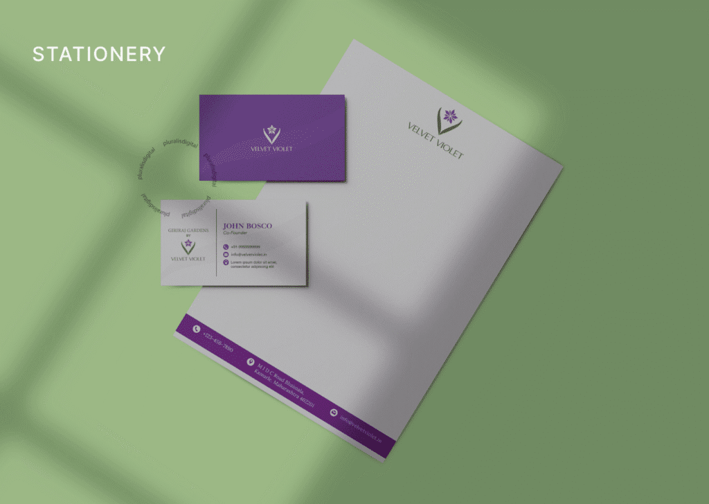 velvet violet stationery
